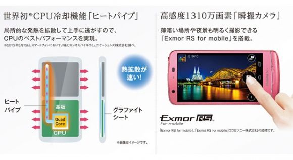 NEC Medias X — первый в мире смартфон с водяным охлаждением процессора