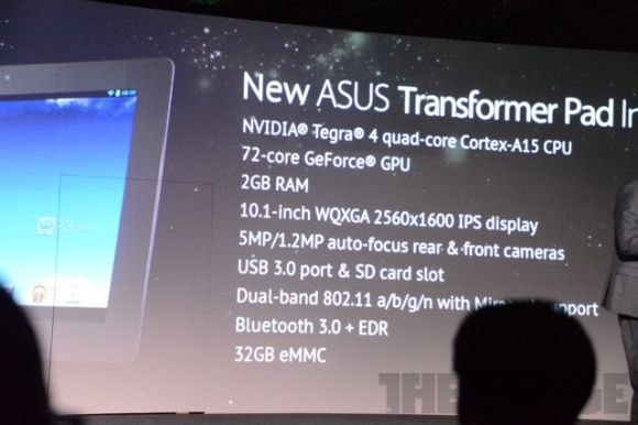 ASUS представляет новый Transformer Pad Infinity c качественным дисплеем