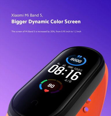 Xiaomi представила Mi Band 5: увеличенный дисплей, NFC и магнитная зарядка