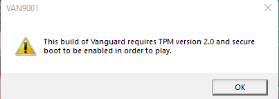 Похоже, системы анти-читинга в играх будут требовать TPM 2.0. Valorant уже требует