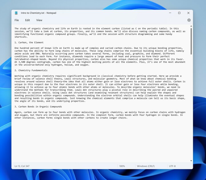 В Windows 11 появился новый блокнот с поддержкой темного режима