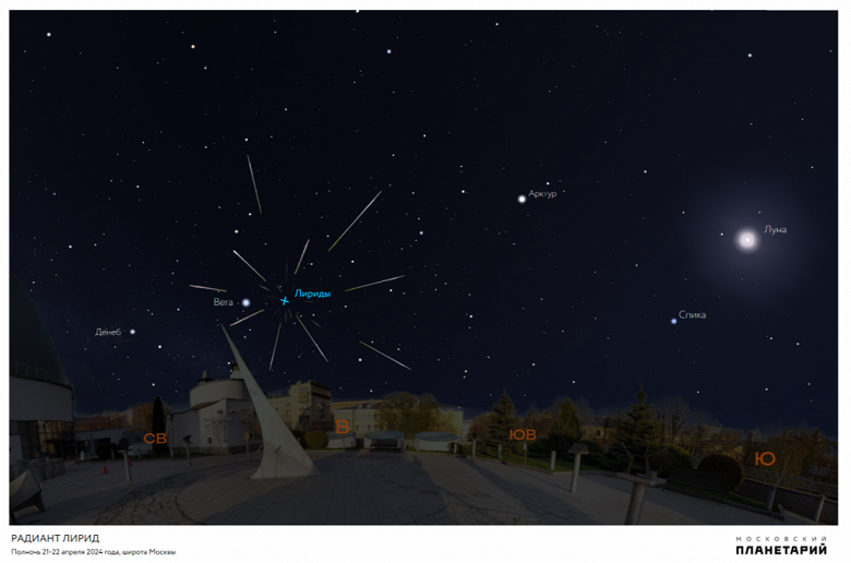 В эти выходные над Землёй разразится звездопад Лириды. С 21 по 22 апреля «падающие звёзды» можно увидеть невооружённым глазом