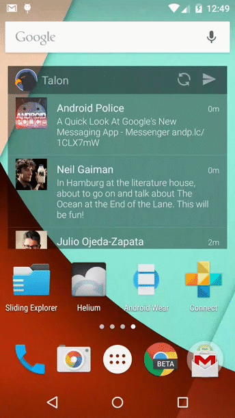 Android 5.0 Lollipop в GIF'ках