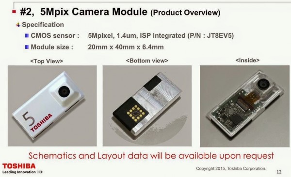 Toshiba показала три фирменных модуля камер для Google Project Ara