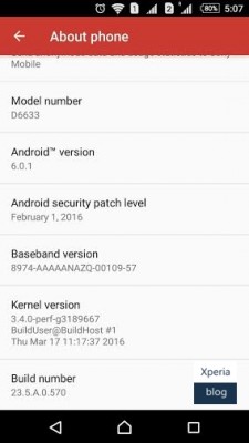 Почти вся актуальная линейка Sony Xperia Z обновлена до Android 6.0
