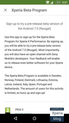 Владельцы Xperia X Performance могут попробовать бету Android 7.0 Nougat