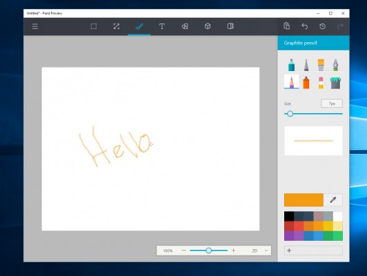 Microsoft показала новый Paint для Windows 10