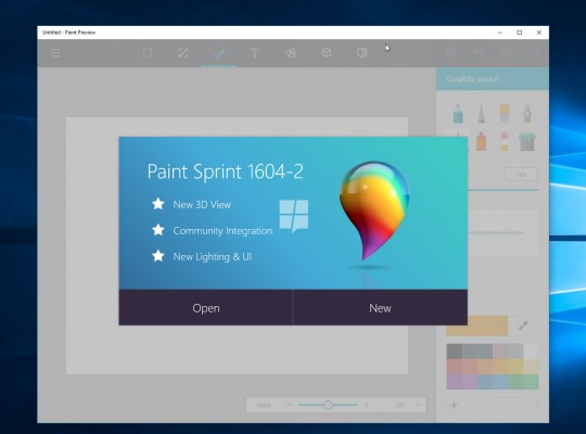 Microsoft показала новый Paint для Windows 10