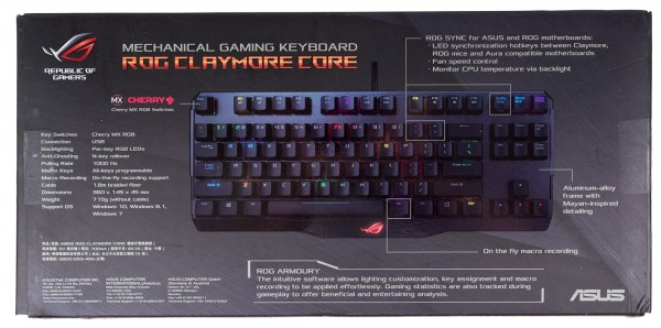 Обзор игровой клавиатуры ASUS ROG Claymore Core — Упаковка и комплектация. 2