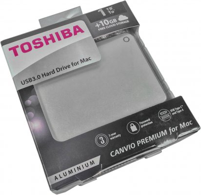 Со вкусом Apple: обзор жёсткого диска Toshiba Canvio Premium — Упаковка и комплектация. 1