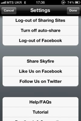 Обзор браузера Skyfire для iOS