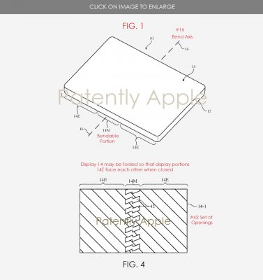 Новый патент Apple рассказывает о складном iPhone