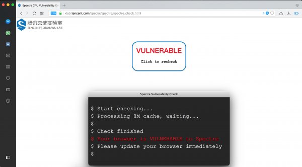 Появился сайт для проверки браузеров на уязвимости Spectre