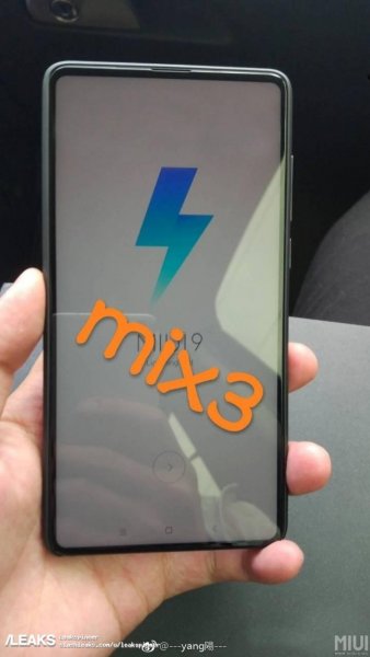 Рабочий Xiaomi Mi Mix 3 показался на фото