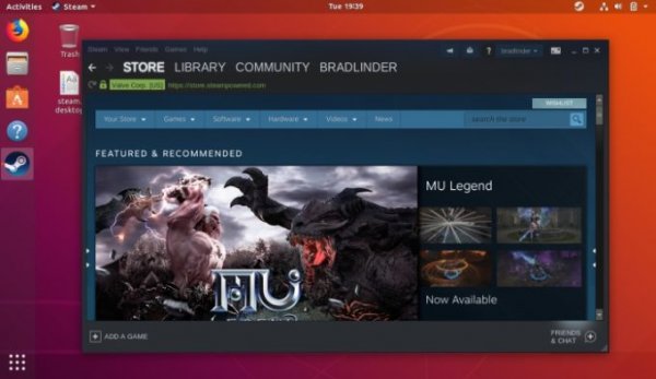 Обновленный Steam для Linux запускает Windows-игры