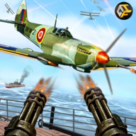 WW2 Naval Gunner Battle Air Strike: Free War Games 2.3