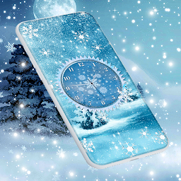 Winter Snow Clock Wallpaper 6.10.26