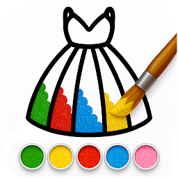 Glitter Dress Coloring 6.8