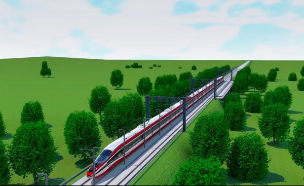 Фото: концепт первого российского высокоскоростного поезда от РЖД