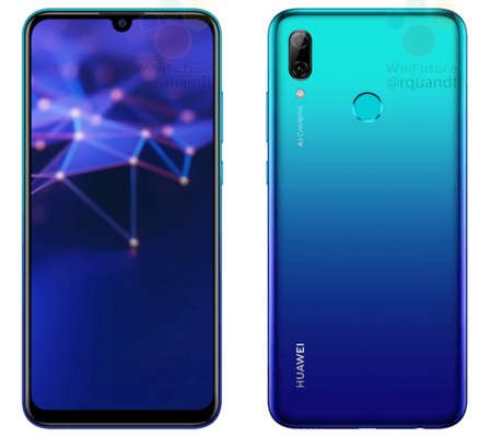 Huawei P Smart 2019 показался на официальных рендерах. Характеристики также известны