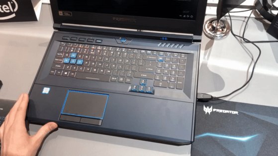 Acer представила игровой ноутбук с выдвижной клавиатурой