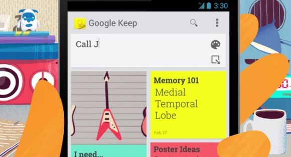 Представлен сервис для хранения заметок Google Keep
