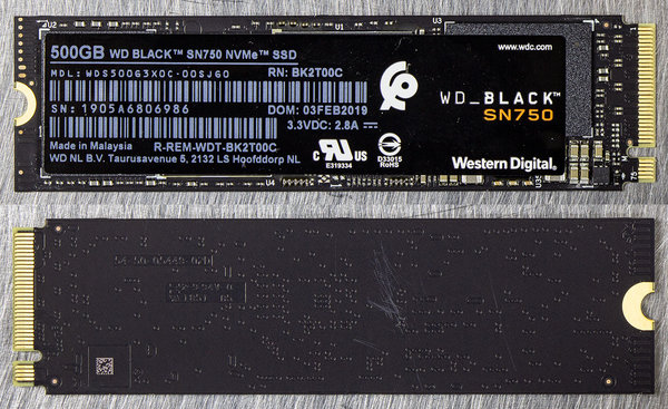 Обзор твердотельного накопителя WD Black SN750 500 Gb — Упаковка, внешний вид. 4
