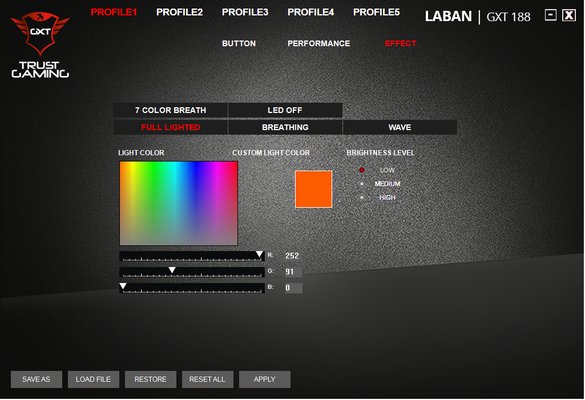 Обзор игровой мышки Trust LABAN GXT 188 RGB — Настройка и управление. 4