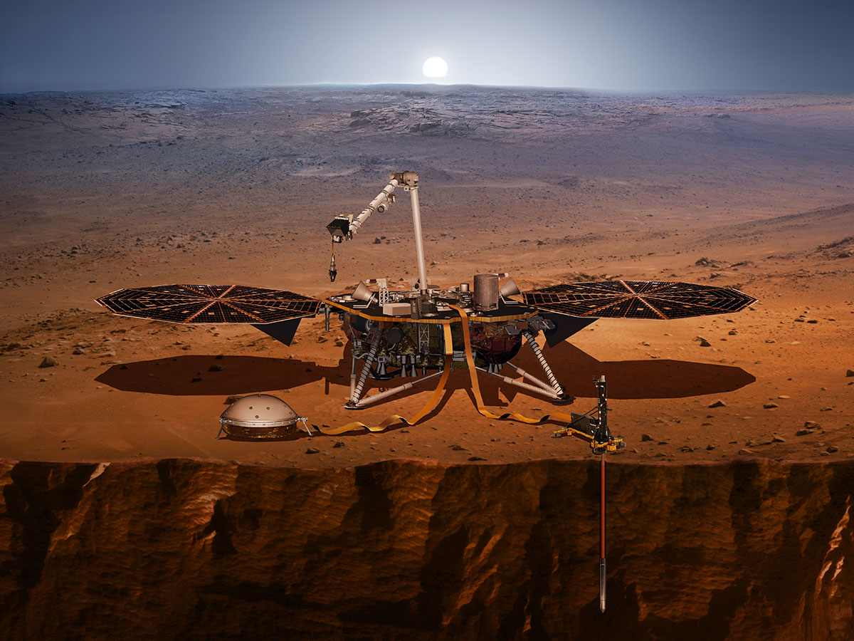 Сейсмометр зонда InSight зарегистрировал первое марсотрясение