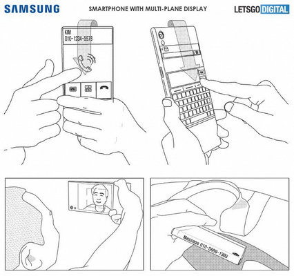 Samsung запатентовала необычный смартфон с тремя экранами