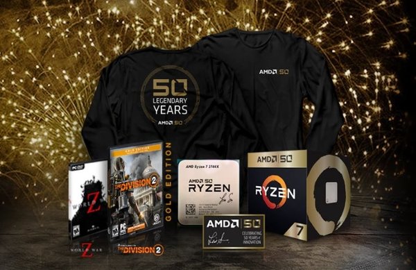 AMD в честь 50-летнего юбилея представила лимитированные версии Ryzen 7 2700X и Radeon VII