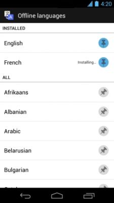 Приложение Google Translate для Android теперь переводит в оффлайне