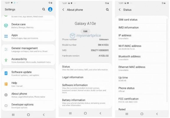 Супердешёвый смартфон Galaxy A10e прошел сертификацию FCC