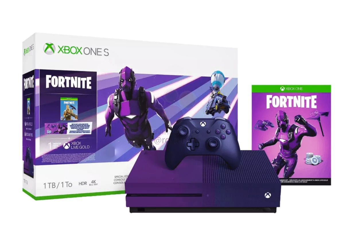 Microsoft выпустит фиолетовый Xbox One S в стиле Fortnite