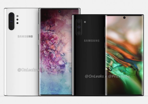 Рендеры Galaxy Note 10 Pro полностью раскрывают дизайн смартфона
