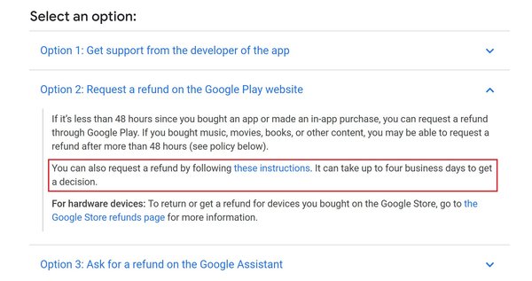 Google усложняет правила возврата денег за покупку в Google Play