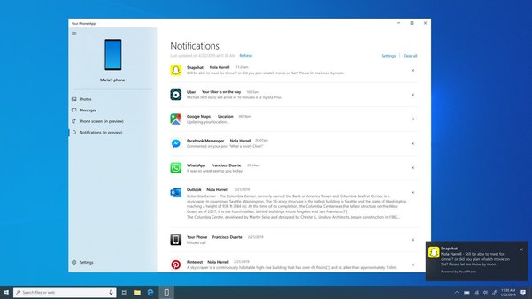 Приложение от Microsoft научилось транслировать уведомления из Android на Windows
