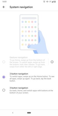 Android Q блокирует системные жесты при установке стороннего лаунчера