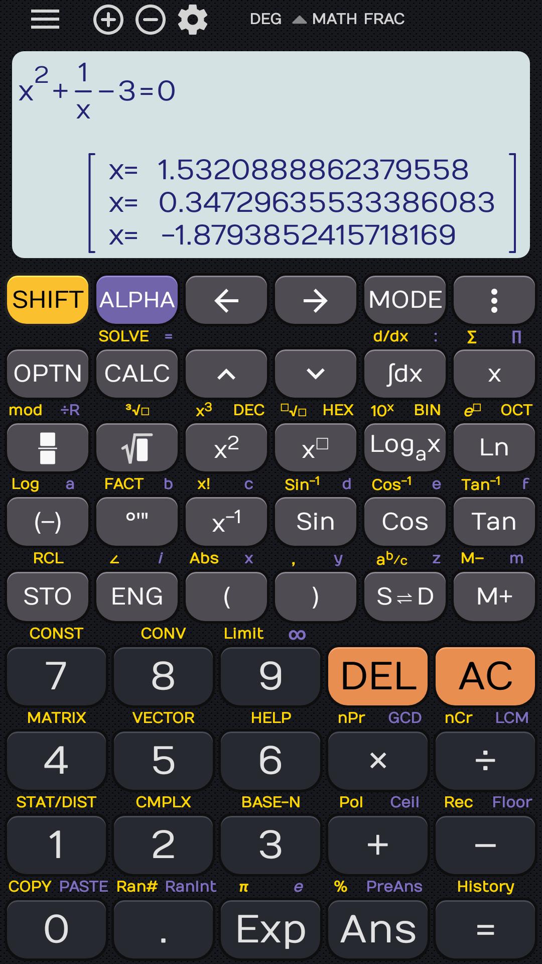 Fx Calculator 350es 84+ calculator sin cos tan 4.2.7