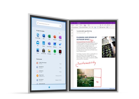 Microsoft представила складные смартфон и планшет — у обоих по два экрана