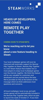 Steam позволит играть в игры с локальным мультиплеером через интернет