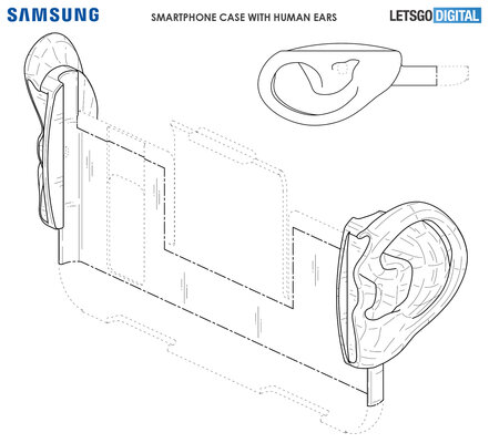 Samsung запатентовала причудливый чехол с ушами для смартфона