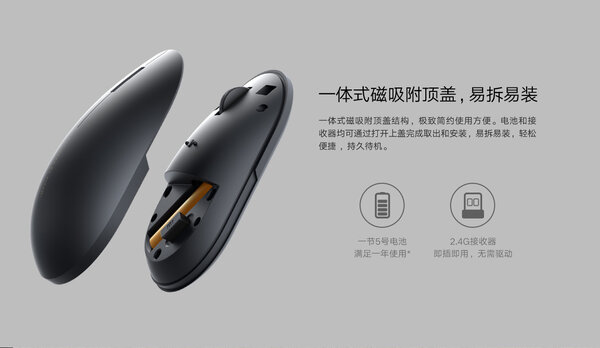 Новая мышь от Xiaomi работает год на обычной батарейке и стоит всего 8 долларов