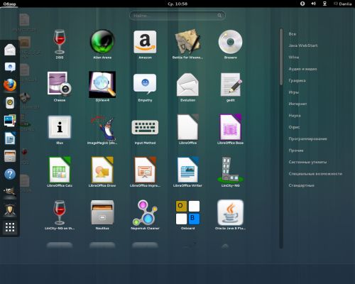 Обзор оболочки GNOME 3