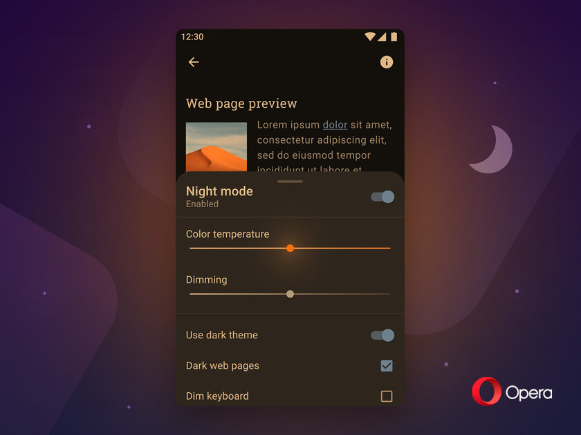Opera 55 включит тёмную тему на любом сайте, даже если он не поддерживает её