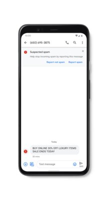 Google внедряет функцию защиты от SMS-спама на Android