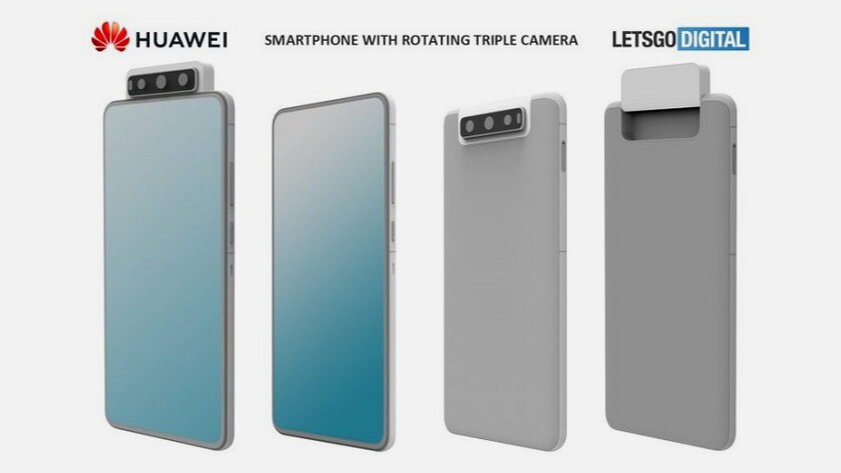 Huawei разрабатывает смартфон с тройной откидной камерой для отпадных селфи