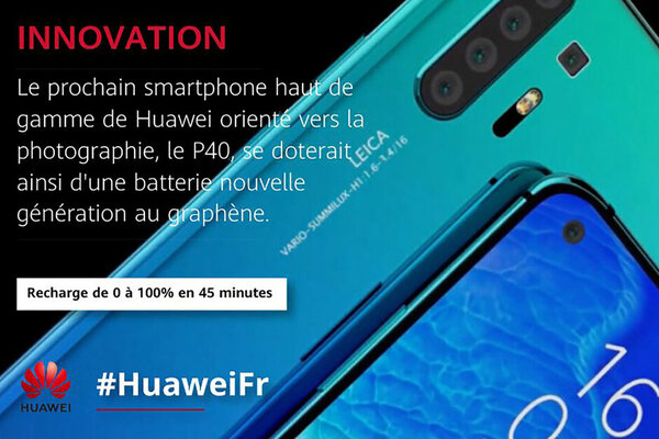 Huawei P40 первым в мире получит графеновый аккумулятор