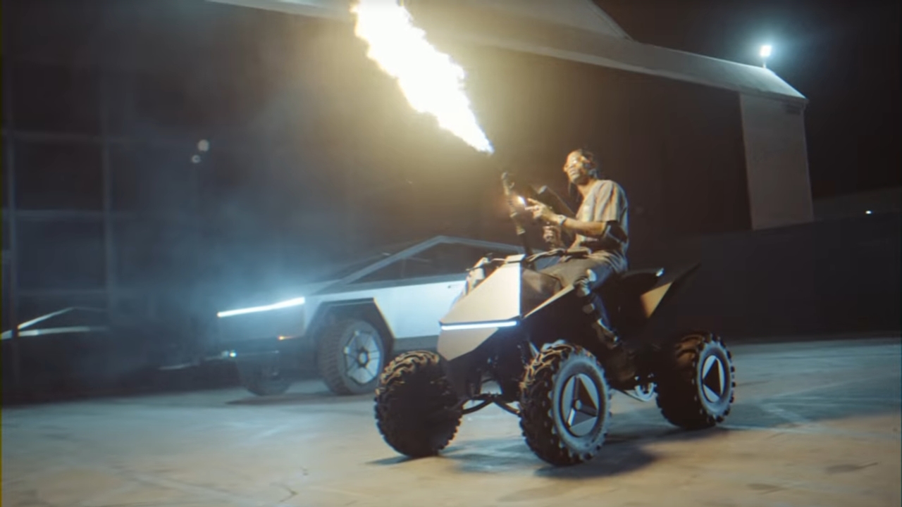 Электропикап Tesla Cybertruck дебютировал в клипе американского рэпера