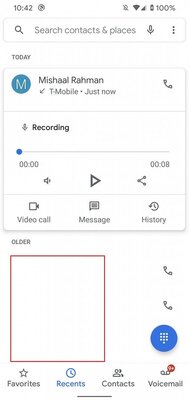 Вот как будет выглядеть возможность записи звонков в звонилке Android 10